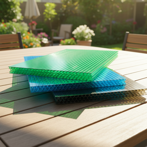 Panneau de toiture en polycarbonate multicouche certifié ISO 9001, imperméable, <span class=keywords><strong>transparent</strong></span>, alvéolé, anti-UV, durable, pour extérieur - Product Image 1