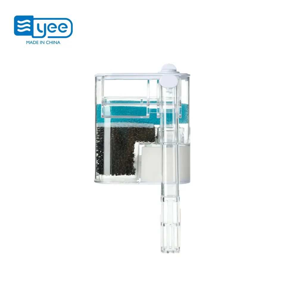 Nepall Drei Schichten Öl entfernung Wasserfall Aquarium Filter Mini External Hang On Aquarium Filter mit USB-Adapter