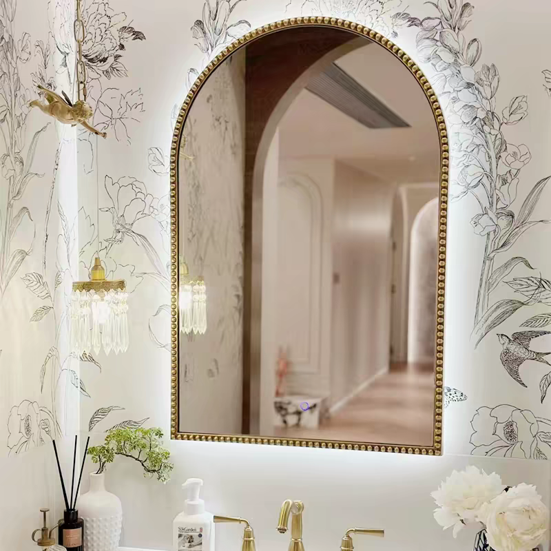 Makeup Table Mirror LED Lighting Touch Dimming Cosmetic Glass for Home ...