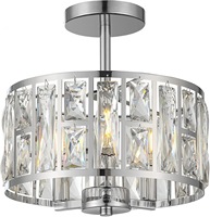 Lampe en fer et cristal de style américain, élégante, nordique, moderne, minimaliste, créative, éclairage de plafond pour salle à manger, chambre à coucher, salon