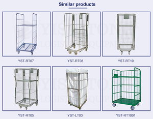 Tùy chỉnh lưu trữ dễ dàng di chuyển an ninh ráp dây lưới 4 bên con lăn xe đẩy - Product Image 6