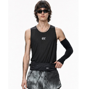 Mesh Quick Dry Sports Tank Top Breathable Non Sticky Sleeveless Athletic <b>Vest</b> Black <b>White</b> For <b>Men</b> Running Workout - Product Image 1