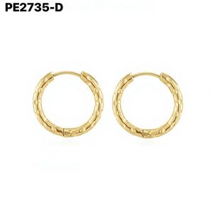 เอมี่ เอมี่ ฮูปต่างหูโลหะผสมชุบเงิน สไตล์คลาสสิกสำหรับผู้หญิง PE2735 - Product Image 2
