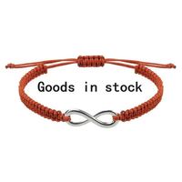 Bracelet en corde tressée chinoise réglable avec symbole de l'infini, porte-bonheur, cadeau original