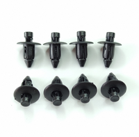 Clips de fixation universels pour pare-chocs de voiture, type poussoir, en nylon noir, à tête de flèche, pour garnitures de pare-chocs et grilles automobiles