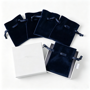 Premium Suede Jewelry Pouches With <b>Bow</b> Closure Custom Logo For Jewelry Accessory Storage And <b>Gift</b> Wrapping Use - Product Image 1