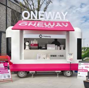 Carrito de Venta Móvil con Cajón de Aluminio, Estantes de Exhibición y Portacarteles para Venta de Alimentos y Dulces - Product Image 2