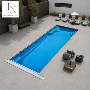 <span class=keywords><strong>Piscine</strong></span> en fibre de verre (FRP) Longxuan Pool Factory, aspect esthétique, surface lisse avec gelcoat, forme incurvée personnalisée - Product Image 1