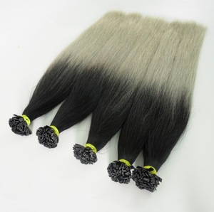 Cabello humano 100% virgen ruso Remy, 0,5g, 0,8g, 0,9g, 1g, punta de palo, queratina, extensiones de cabello de Punta I, venta al por mayor - Product Image 5