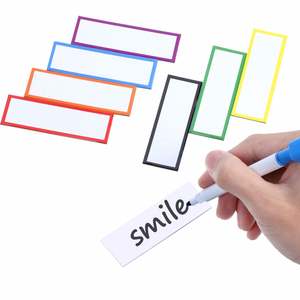 ป้ายแม่เหล็กแบบลบได้ 48 ชิ้น ขนาด 3 x 1 นิ้ว แถบแม่เหล็กเขียนได้ ลบได้ ใช้ซ้ำได้ สำหรับบ้าน สำนักงาน ห้องเรียน ไวท์บอร์ด - Product Image 1