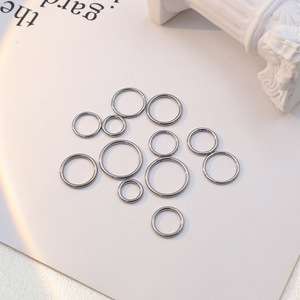Titanium Open Ring Nose Piercing Jewelry Unisex Fashion Geometric Design 18K Purity - Product Image 3