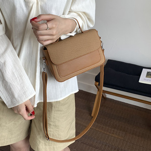 IStapromo Gifts Women's Shoulder Bag Fashion Splicing Color Contrasting Postman Bag Crossbody Bag - Product Image 5