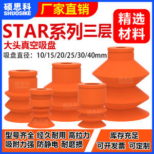 Ventosa de Vacío de Silicona de Tres Capas Resistente a Altas Temperaturas STAR con Orificio de Montaje Neumático de 8 mm para Boquilla de Brazo Robótico - Product Image 5