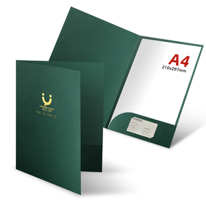 Carpeta de papel Kraft A4 Papel Inserción única Tipo de inserción doble Acuerdo DE COOPERACIÓN Bolsa de documentos Clip de oficina LOGOTIPO personalizado - Product Image 3