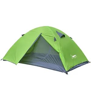 בסיטונאות קמפינג אוהל פולנים-מדבר שועל תרמילאים אוהל אלומיניום קל משקל מוט קמפינג 2 אדם שכבה כפולה נייד תיק נסיעות וטיולים