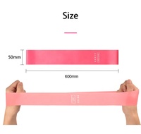 Juego de Bandas de Resistencia de Látex Natural de 5 Niveles, Mini Bandas de Ejercicio para Fitness en Casa, Yoga, Fisioterapia, Entrenamiento de Fuerza
