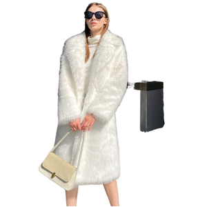 Abrigo de Moda para Mujer, Otoño-Invierno, Relleno de Camel, Tejido de Pana, Estilo Urbano, Transpirable, Grueso, Holgado, Manga Larga, Color Blanco - Product Image 1