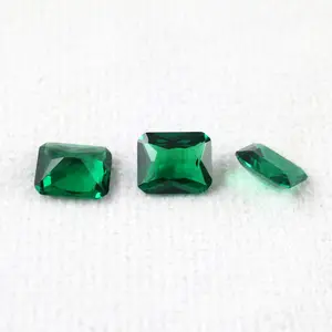 Starsgem nano crystal gemstones octagon shape nano emerald gemstones radiant cut loose nano gemstones