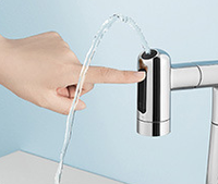 Robinet de cuisine moderne à poignée unique rétractable Robinet de lavabo rotatif télescopique à 2 trous étanche à l'eau chaude et froide en cuivre