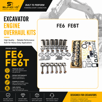 Kit de révision et de réparation SUNORO FE6 FE6T : Ensemble cylindre-piston, kit de joints, soupape, roulement en bois pour pièces de camion diesel