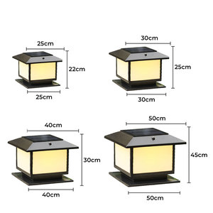Outdoor Waterdichte Solar Pillar Lights Home Decor Kolom Licht Ip65 Waterdicht Led Tuin Solar Hek Verlichting Met E27 Basis - Product Image 6