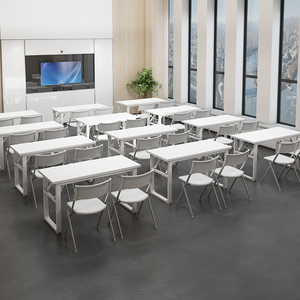 Wholesale Folding Office Conference Computer Study Working <strong>Desk</strong> <strong>Space</strong> <strong>Saving</strong> Strong Steel Frame Durable Folding Table - Product Image 2