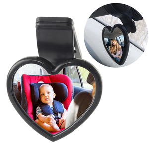 Espejo retrovisor Interior Universal <span class=keywords><strong>ABS</strong></span> para coche, espejo de bebé de diseño Simple, espejos con Clip para ver pasajeros traseros - Product Image 1