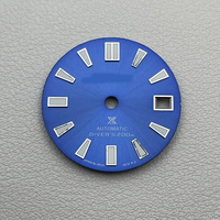 Cadran de plongée en acier inoxydable de 28,5 mm pour mouvements NH35/NH36, vert luminescent, étanche et durable, pièce de montre