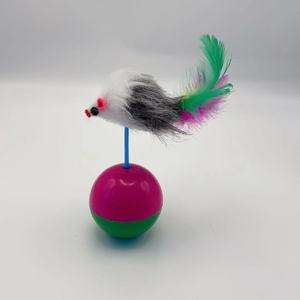 All'ingrosso giocattoli di peluche gatto Tumbler colorato piuma piccolo topo Pet gatto giocattolo per il gioco degli animali domestici - Product Image 1