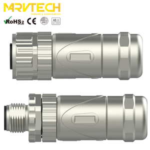 ขั้วต่อสายเคเบิลออปติคอล M12 แบบประกอบสนามชนิดมีชีลด์ ชายและหญิง สำหรับอุปกรณ์อุตสาหกรรม ยี่ห้อ Marvtech EtherCAT D code - Product Image 3