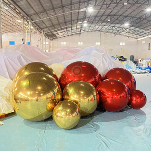Boule miroir <span class=keywords><strong>gonflable</strong></span> dorée réutilisable, grande décoration d'événement, ballon en PVC, ballon à bulles, boule disco pour fête, scène, spectacles de mariage - Product Image 4