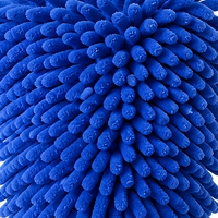 Gant de lavage de voiture en microfibre chenille bleue, doux, pour le nettoyage extérieur des voitures, SUV et camions