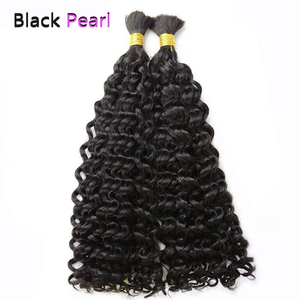 Perruques brésiliennes de cheveux humains Remy tressage en vrac pas de trame tresses bohème de vague d'eau bouclée profonde ciblées pour un look unique et élégant - Product Image 4