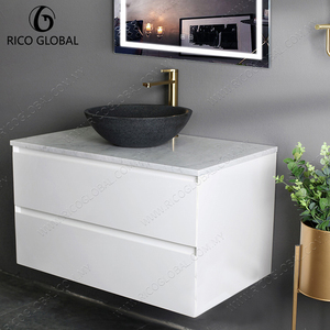Espejo de Baño Elegante de Alta Gama, Personalizable, Hecho a Mano, de Mármol, con Base, Vetas de Piedra Natural para Centro de Baño - Product Image 3
