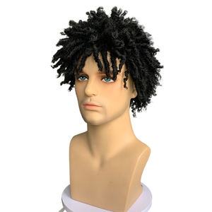 Trenzas de <span class=keywords><strong>Pelo</strong></span> Sintético al Por Mayor, Peluca Masculina para Uso Diario y Fiestas, Negro, Marrón, Natural, Liso, <span class=keywords><strong>Corto</strong></span>, Resistente al Calor - Product Image 2