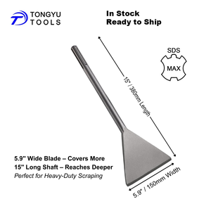 Sds Max 5.9 "x 15" gạch loại bỏ đục bit-<span class=keywords><strong>HEAVY</strong></span> <span class=keywords><strong>DUTY</strong></span> thép rộng lưỡi xẻng cạo công cụ cho thinset morar sàn bê tông - Product Image 2