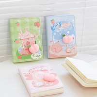 2020 cahier A5 personnalisé classique en cuir PU à couverture rigide avec fil de couverture noir rose couture reliure carnets en boîte-cadeau
