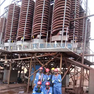 China Máquina De Beneficiamento De Mineração De Fibra De Vidro Titânio Espiral Chute Concentrador Para Planta De Processo De Minério De Titânio