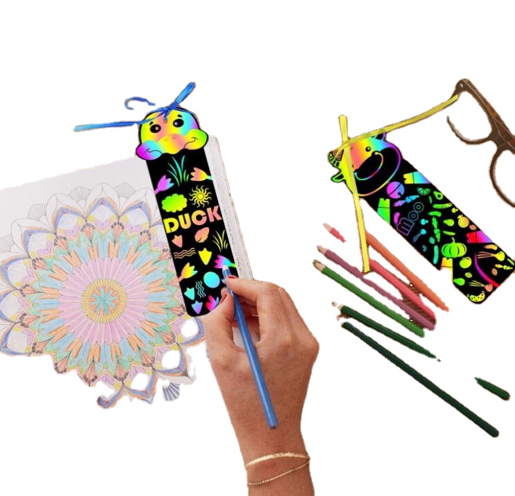 Set 70 Segnalibri Per Arte Grattacielo Con Nastri E Bastoncini Magici - Attività Creativa Per Bambini, Carta Regalo Fai Da Te