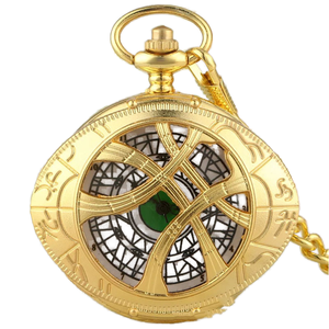 Montre de poche vintage Marvel Doctor <span class=keywords><strong>Strange</strong></span>, cadran en quartz Agamotto à œil creux, style rétro, 4,8 cm, avec chaîne en acier inoxydable - Product Image 1