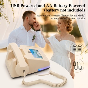 Téléphone de mariage 2-025 avec enregistreur vidéo et audio 1080P, Livre d'or audio et vidéo rétro, Livre d'or vintage, Téléphone antique - Product Image 2