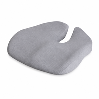 Coussin de siège ergonomique en mousse à mémoire de forme 5 zones avec découpe coccyx pour alignement de la colonne vertébrale, coussin orthopédique pour chaise de bureau, soulagement des hanches et du coccyx