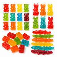 Bonbons gélifiés aux fruits mélangés personnalisés, saveur sucrée et acidulée, doux, halal, fabrication OEM ODM, marque privée TK, en vrac