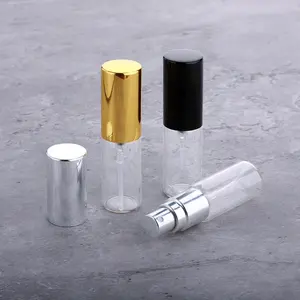 Botella de vidrio transparente para perfume, de 5ml de alta calidad espray, 10ml, probador de perfume de 2ml