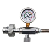 Adaptateur de station de remplissage d'air comprimé en acier inoxydable HPA G5/8 DIN 232/300 Bar pour le remplissage de réservoirs de plongée SCBA et le chargement d'outils pneumatiques