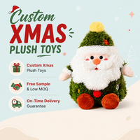 Peluche personnalisée OEM du Père Noël vert, fabricant en gros de jouets en peluche de Noël, poupée câline