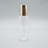 Capuchon doré brillant pour flacon pulvérisateur en plastique PET, emballage cosmétique, flacon pompe pour lotion avec impression sérigraphique