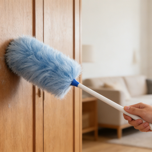 <span class=keywords><strong>Plumeau</strong></span> en laine d'agneau avec manche extensible - Tête de <span class=keywords><strong>plumeau</strong></span> antistatique en fourrure pour nettoyer les ventilateurs de plafond, les meubles NO.9823 - Product Image 5