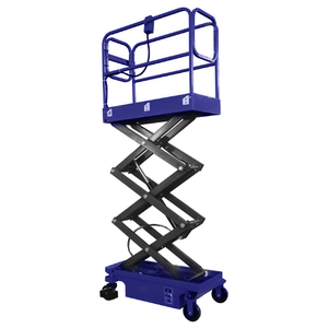 Platform Kerja Scissor Lift Elektrik 4.4m dengan Kaki Lipat Bahan Komposit Meja 1150x700mm Kapasitas 300kg - Product Image 2