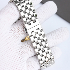 Montre mécanique de luxe à plusieurs cadrans, affichage complet de la date et des phases lunaires, lunette à motif gravé, index sertis de diamants - Product Image 6